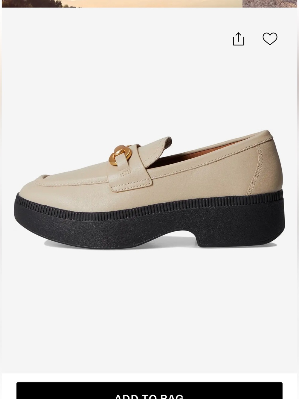 Fitflop F-Luma Chunky-Snaffle Leather Demi-Wedge Loafers - Picture 6 of 6